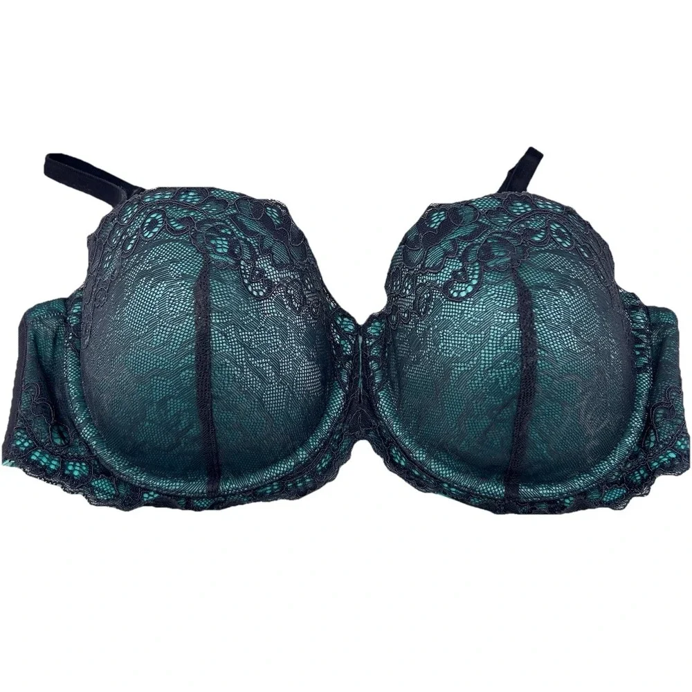La Senza "The Show Off" Sexy Green Push Up Bra 36B with Removable Straps - Picture 8 of 8